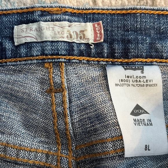 Levi’s Blue Straight 505 Cut-off Capri Jeans - Picture 2 of 15